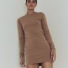 Dresses muuv | Sukienka Z Dlugim Rekawem Basic Peanut Butter