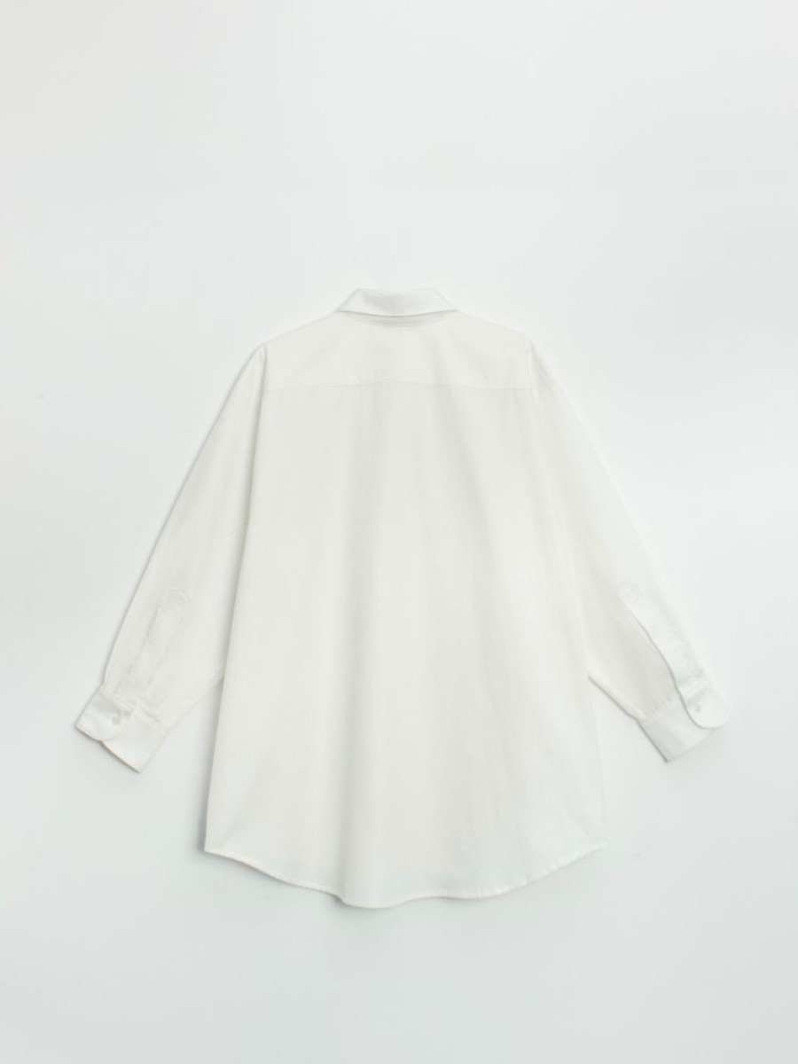 Tops muuv | Bawelniana Koszula Oversize De Base Off-White