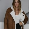 Jackets muuv | Ocieplana Kurtka Oversize Touche Caramel