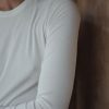 Tops muuv | Longsleeve Light Rib Eggshell