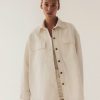 Jackets muuv | Kurtka Koszulowa Oversize Shay Off-White