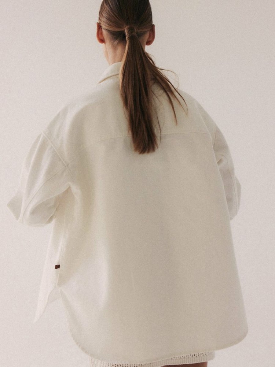 Jackets muuv | Kurtka Koszulowa Oversize Shay Off-White