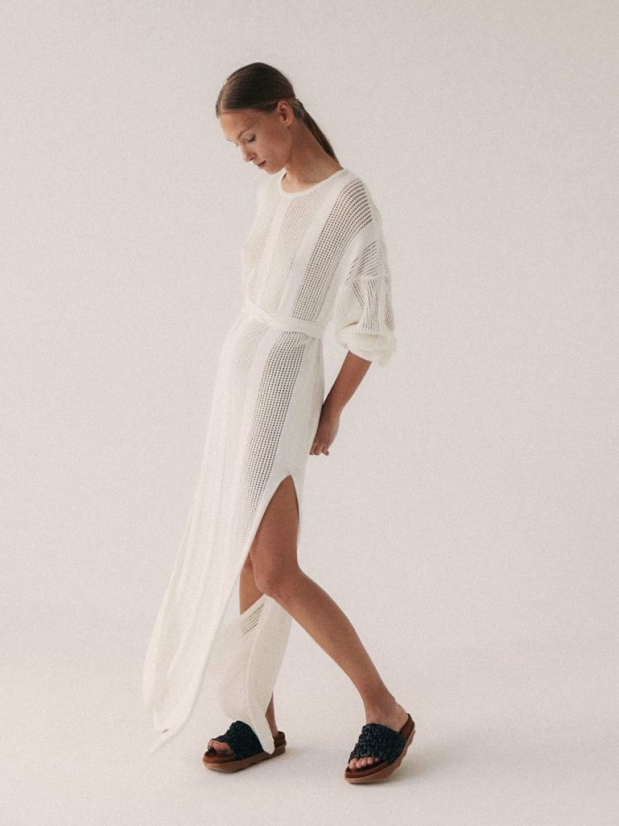 Dresses muuv | Sukienka Dluga Au Crochet Off-White